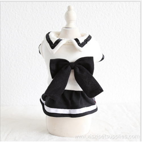Black White Dog Student Couple Suit Pet Dress